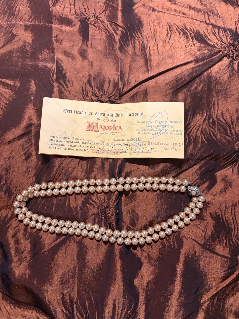 Vintage Double Strand Majorica Pearl Necklace